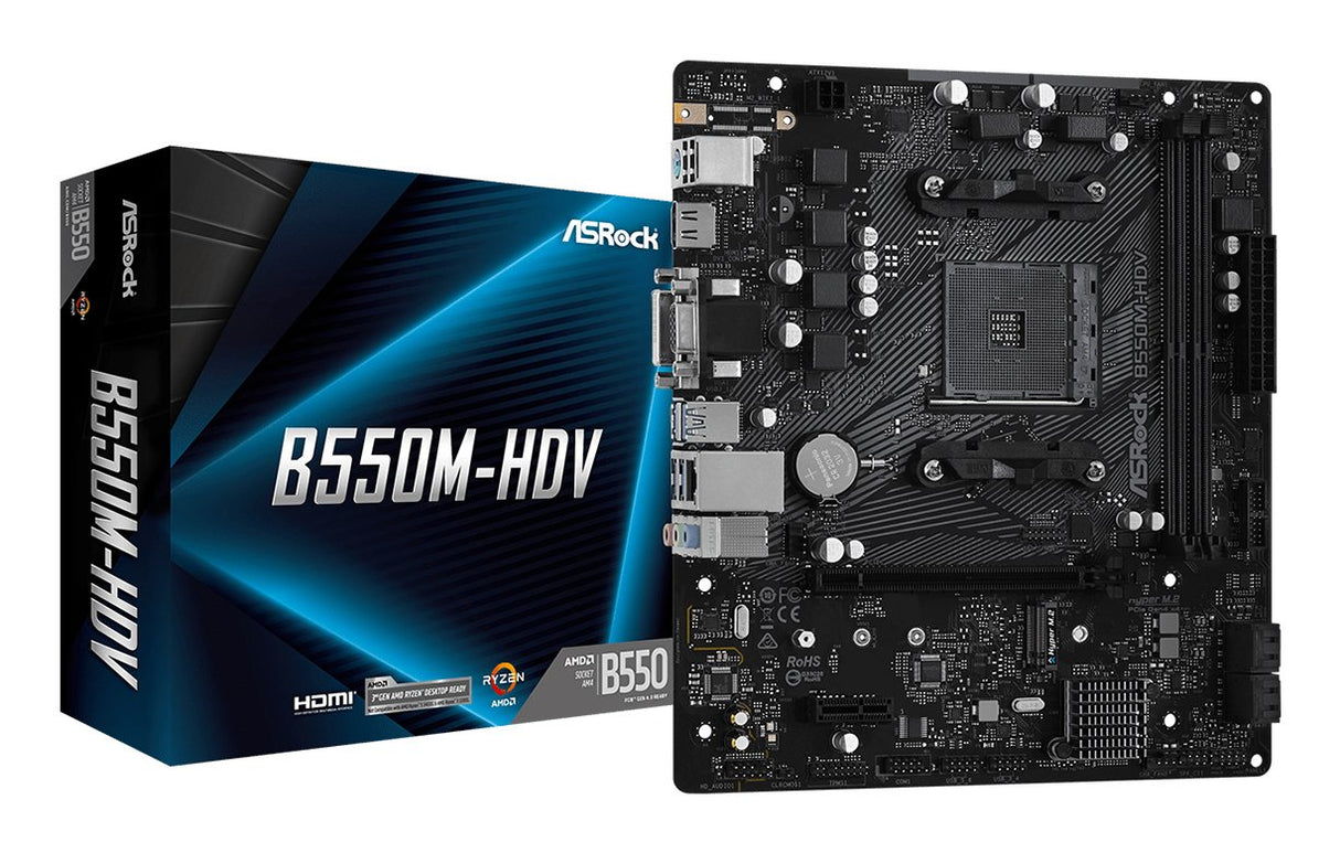 EAN 4710483931635 - Asrock B550M-HDV AMD B550 Zócalo AM4 micro ATX imagen 1
