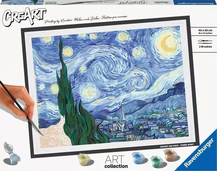 Colección De Arte De Ravensburger Creart - Noche Estrellada (Van Gogh), Pintura 23518