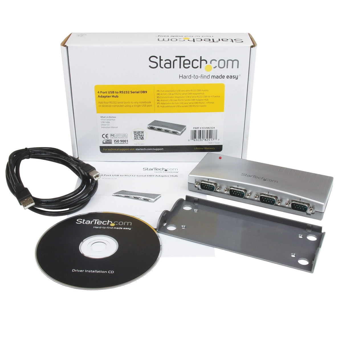 Hub Startech 4 En 1 Icusb2324 Serie Rs232