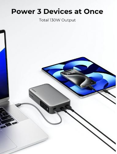 Pb-Y48 Powerbank 20000mah 130w 4xusb Led Pps Kabel Usb-C