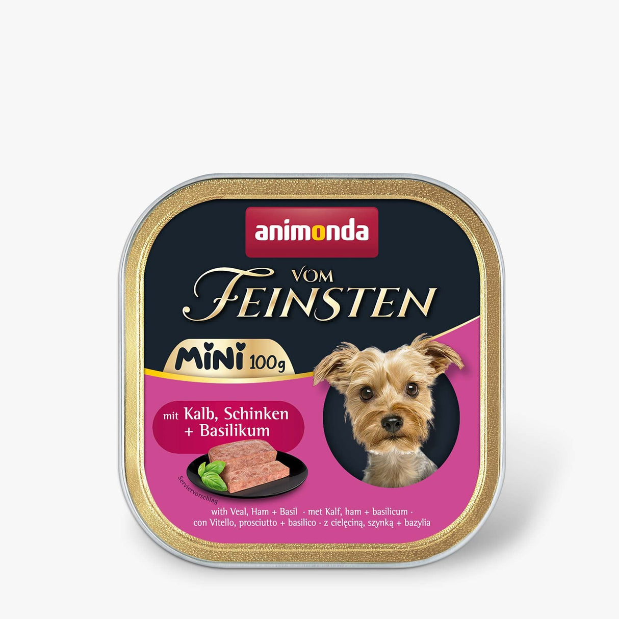 EAN 4017721823609 - animonda Vom Feinsten 4017721823609 alimento húmedo para perros Jamón, Ternera, Verde albahaca Adulto 100 imagen 1