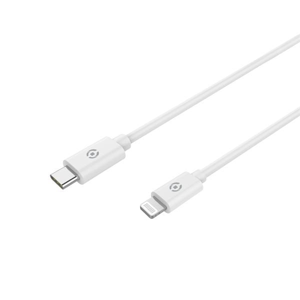 Cable Celly Usb-C Macho A Lightning Macho 1m White