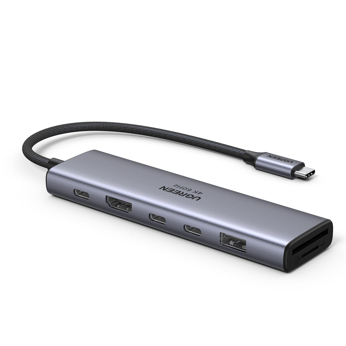 Hub Ugreen 7en1 Usb-C A Hdmi+2xusb-C+Usb-A+Sd/Tf