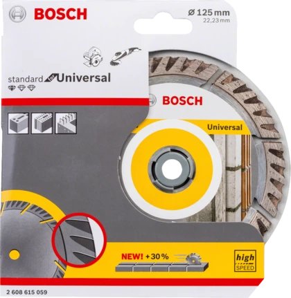Disco De Corte De Diamante Bosch Estándar Para Universal, 125 Mm