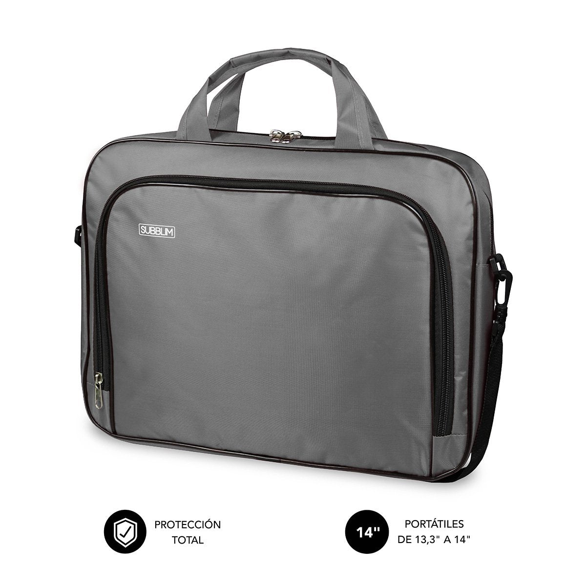 EAN 8436586741242 - SUBBLIM SUB-LB-1OLB031 maletines para portátil 35,6 cm (14") Maletín Toploader Gris imagen 1