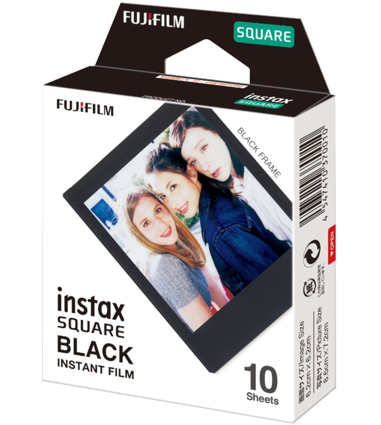 EAN 4547410370010 - Fujifilm Instax Square Black Frame schwarz película instantáneas 10 pieza(s) 62 x 62 mm imagen 1