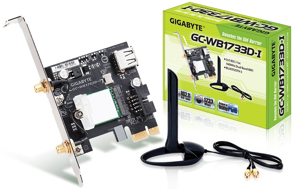 EAN 4719331803513 - GIGABYTE GC-WB1733D-I adaptador y tarjeta de red Interno WLAN / Bluetooth 1733 Mbit/s imagen 1