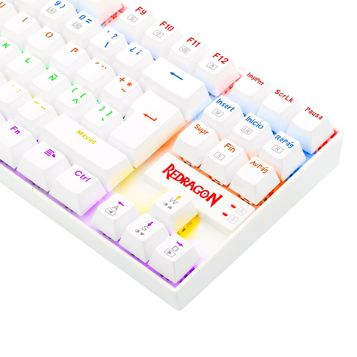Redragon Kumara 2 Teclado Mecanico Gaming Rainbow Español Blanco