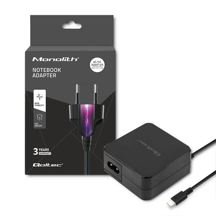 EAN 5901878510279 - Qoltec 51027 cargador de dispositivo móvil Teléfono móvil, Portátil Negro Corriente alterna, CC, USB Inte imagen 1
