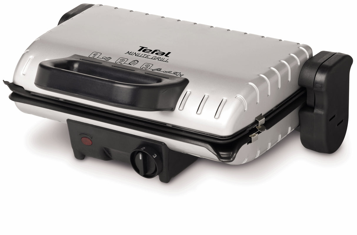 Tefal Minute Grill Gc2050, Negro, Plata, Aluminio, Rectangular, Plancha, 300 X 170 Mm, 1600 W