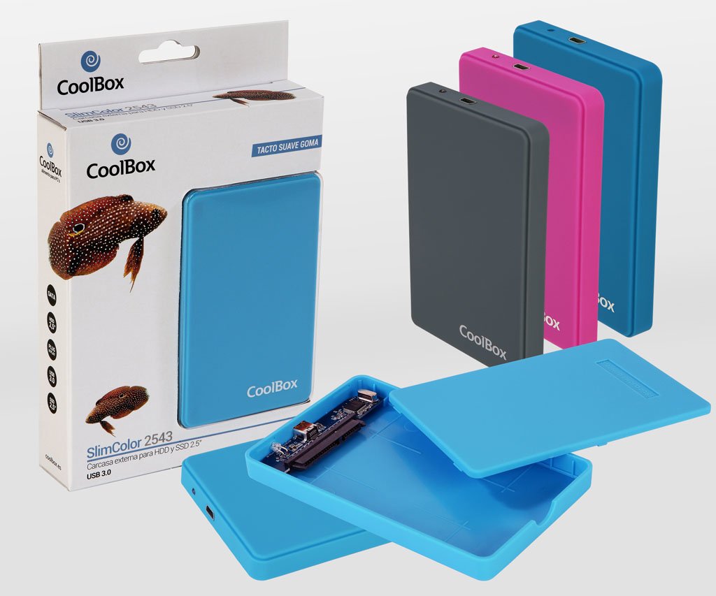 EAN 8436556140556 - CoolBox SlimColor 2543 Carcasa de disco duro/SSD Gris 2.5" imagen 10