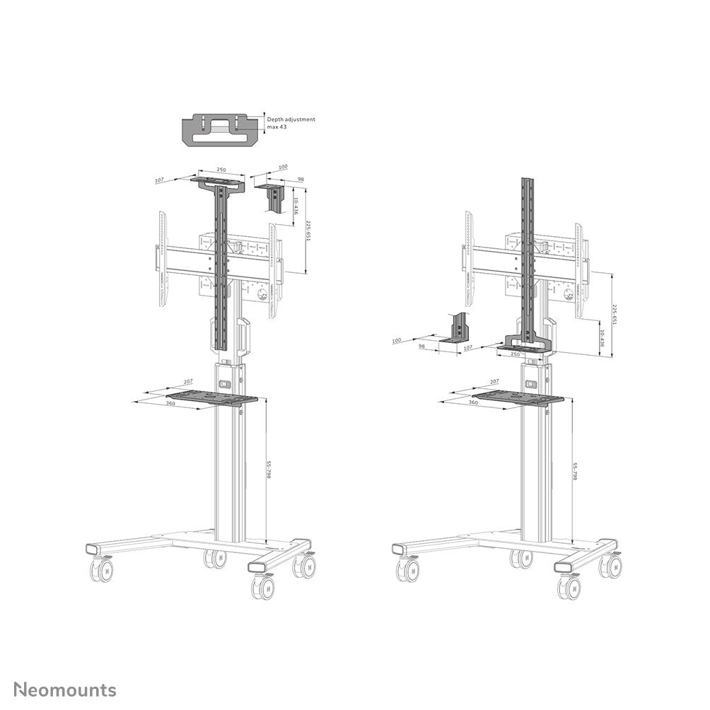 EAN 8717371441647 - Neomounts AV1-825BL accesorio para soporte de televisor imagen 16