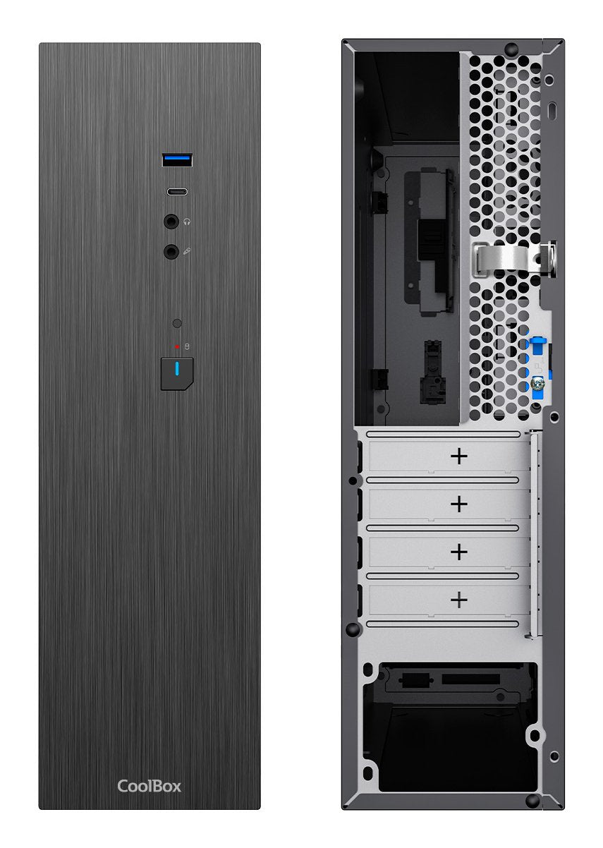 EAN 8436624420658 - CoolBox PC micro ATX T370 Slim Perfil bajo (Slimline) Negro imagen 2