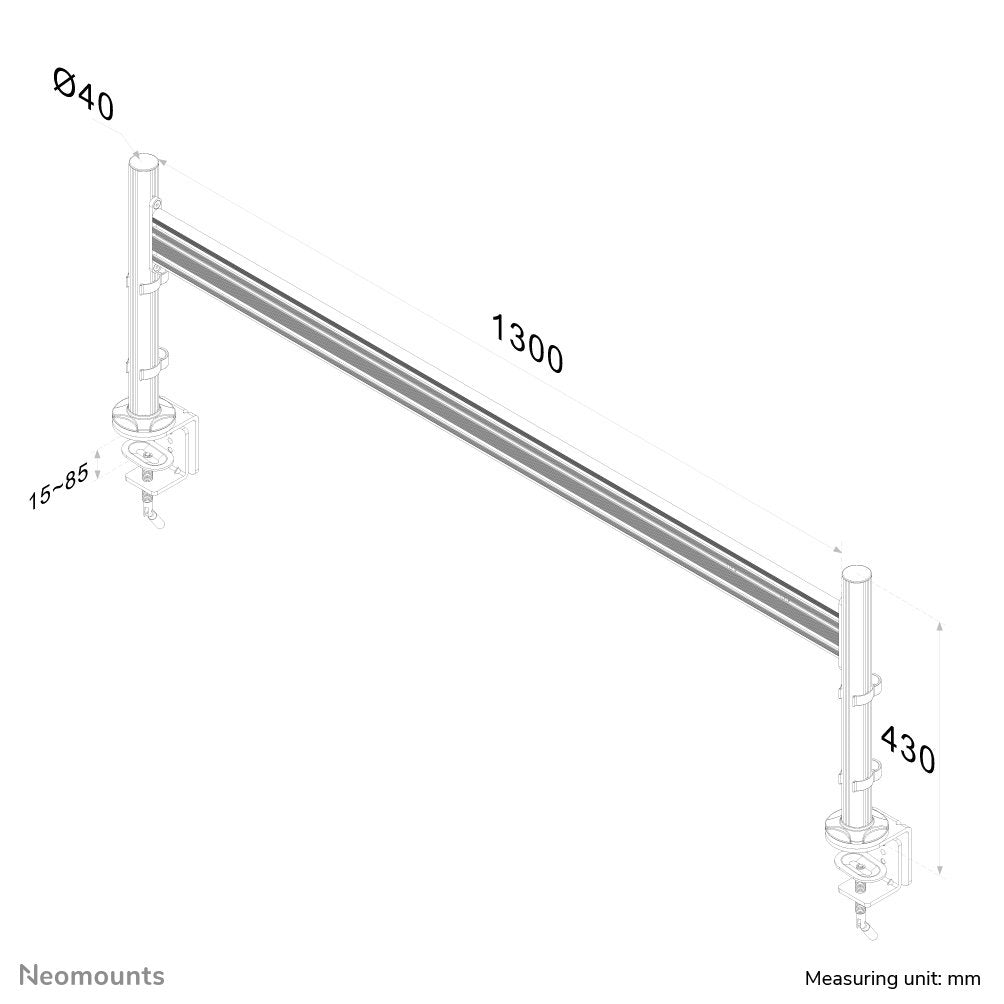EAN 8717371442262 - Neomounts FPMA-DTB100 soporte para monitor 61 cm (24") Escritorio Plata imagen 3