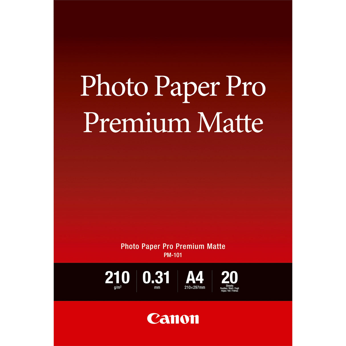 Papel Fotografico Canon 8657b005 Pro Premium Pm-101/ 210 X 297 Mm/ 20 Hojas