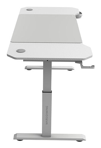 Mesa Gaming Mgd-Ergo 140 Blanco Mars Gaming 140x60/ Alfombrilla Xxl/ Soportes Externos Para Bebidas Y Auriculares/ Gestión De Cables