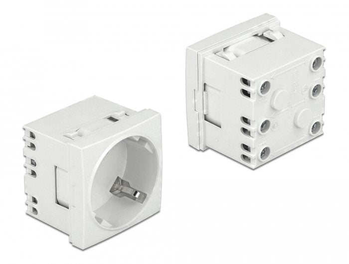 Delock 81324 Tomacorriente Easy 45 Con Conexión A Tierra Con Una Disposición De 45° Extensible 45 X 45 Mm 10 Piezas