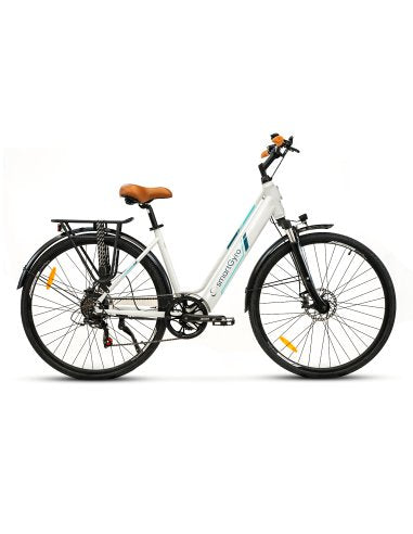 Bicicleta Eléctrica Smatgyro Ebike Sunset White Motor 250w Ruedas 27.5' Blanca