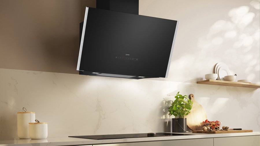 Neff D98ipt2s0 N 90, Campana Extractora Negra/Plata, 90 Cm, Home Connect D98ipt2s0