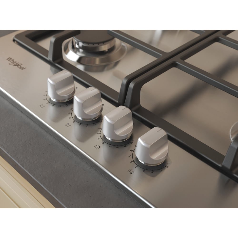 EAN 8003437641565 - Whirlpool TGML 661 IX R Acero inoxidable Integrado 58 cm Encimera de gas 4 zona(s) imagen 7
