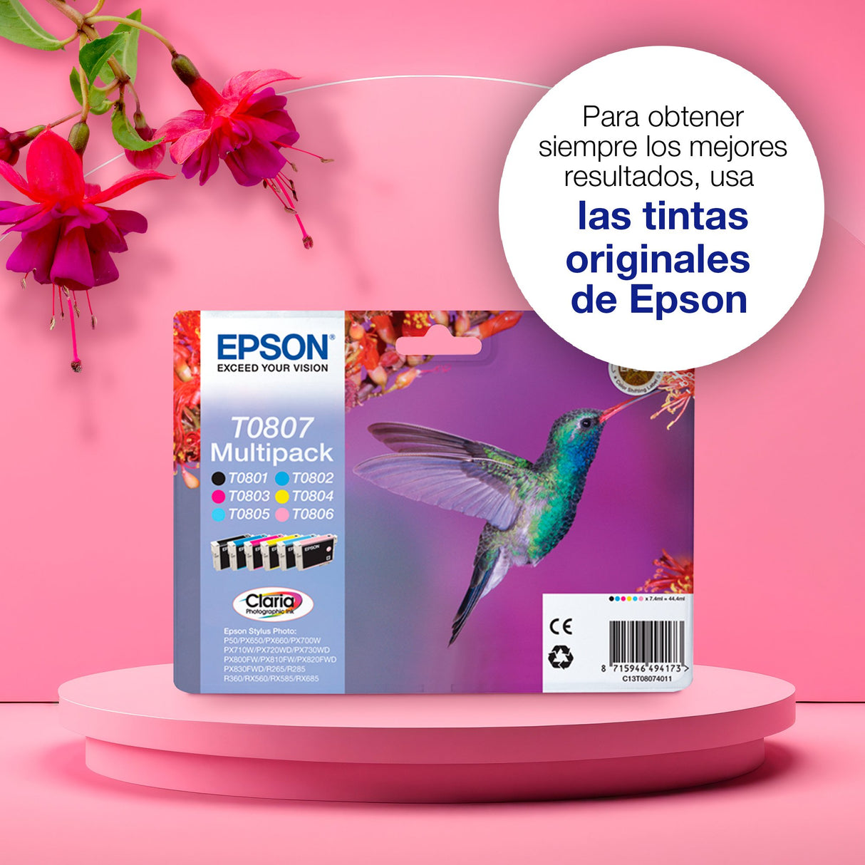 EAN 8715946494203 - Epson Hummingbird T0803 cartucho de tinta 1 pieza(s) Original imagen 4