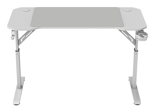 Mesa Gaming Mgd-Ergo 120 Blanco Mars Gaming 120x60/ Alfombrilla Xxl/ Soportes Externos Para Bebidas Y Auriculares/ Gestión De Cables/ Ajuste De Altura En 3 Posiciones