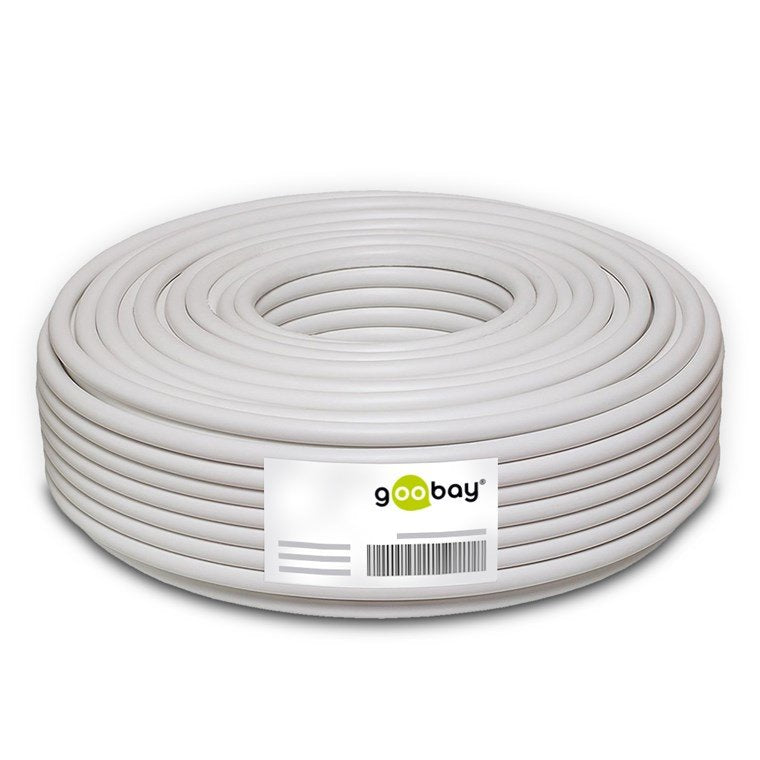Bobina De 50 Metros Cable Altavoz Blanco 2x1,50mm Cca-Pvc Cpr Eca Goobay