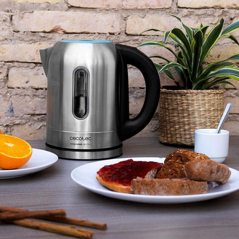 Hervidor De Agua Cecotec Thermosense 290 Steel 2200w Capacidad 1.7l