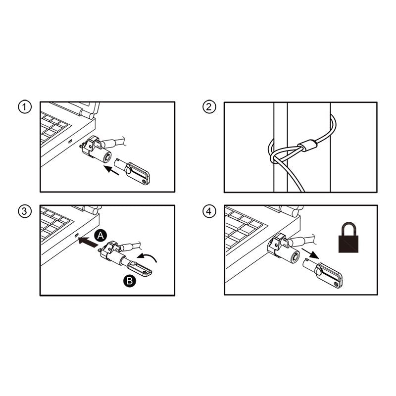 EAN 4052792064445 - LogiLink NBS013 cable antirrobo Negro, Plata 1,8 m imagen 5