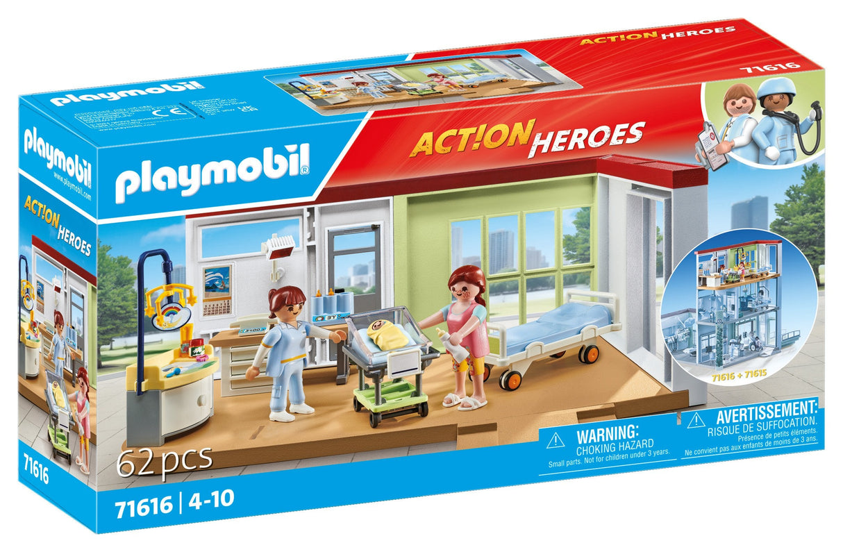 Playmobil 71616 Action Heroes Pabellón De Maternidad, Juguete De Construcción 71616