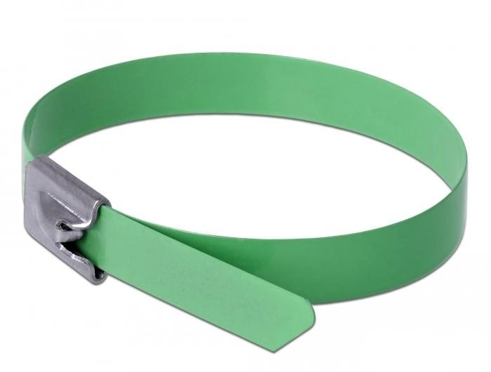 Delock Edelstahlcablebinder L 400 X B 7,9 Mm Grün 10 Stück