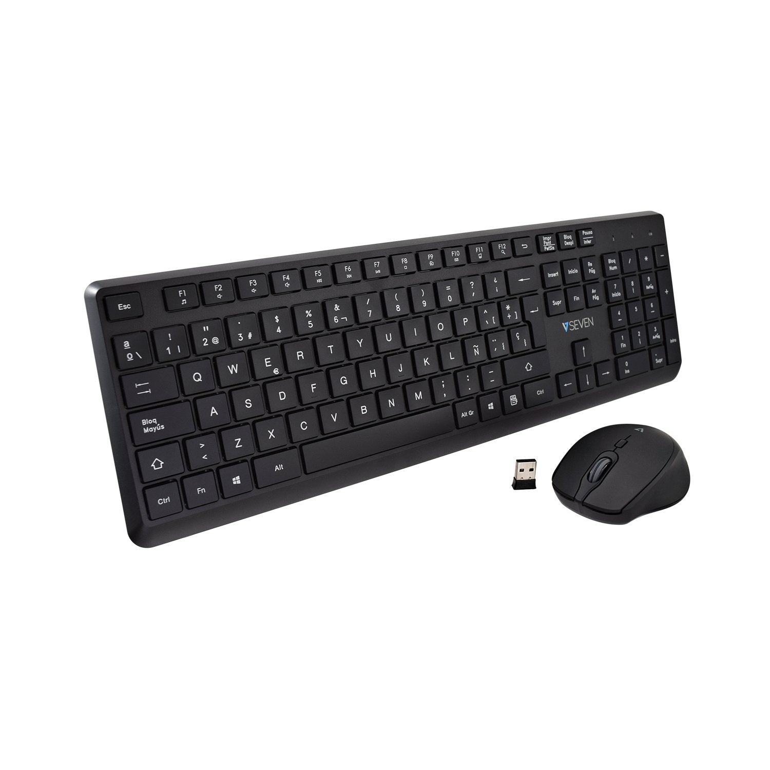 Teclado Español  Inalámbrico Pro Mouse Es Wrls Qwerty Es Lasered Keycap