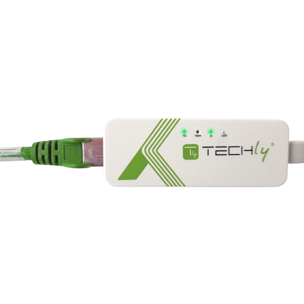 Adaptador Techly Usb 3.1 Tipo C Rj45 10/100/1000, Blanco