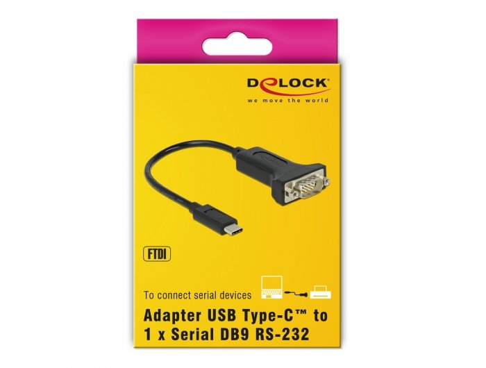 Delock 63908 Adaptador Usb Type-C > 1 X Db9 Rs-232 Serie