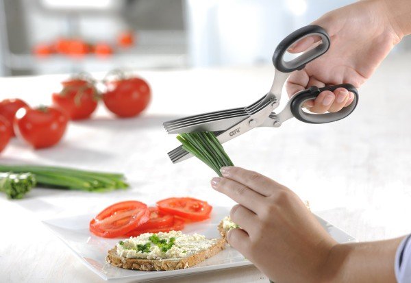 EAN 4006664126601 - GEFU 12660 tijera de cocina 191 mm Negro, Acero inoxidable Hierba imagen 4