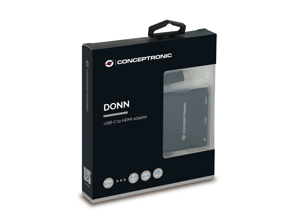 Adaptador Conceptronic Usb Tipo C Macho A Hdmi Usb-C Usb 3.0 Hembra Negro Donn01b