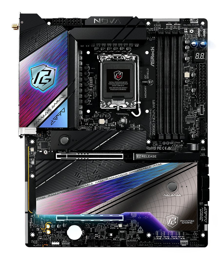 EAN 4710483949708 - Asrock Phantom Gaming Z890 Nova WiFi Intel Z890 LGA 1851 (Socket V1) ATX imagen 2