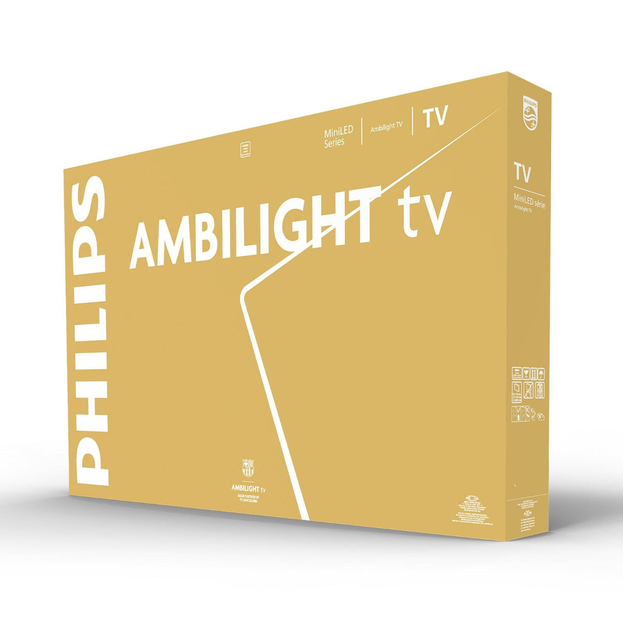189,0cm 75" (3840x2160) Philips 75mled910 12 4k Qd Miniled 120hz Hdmi Usb Wlan Bluetooth Ambilight Hdr10+ Dolby Vision Black