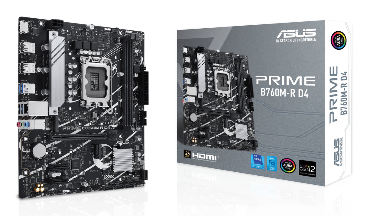 EAN 4711387423769 - ASUS PRIME B760M-R D4 Intel B760 LGA 1700 micro ATX imagen 1