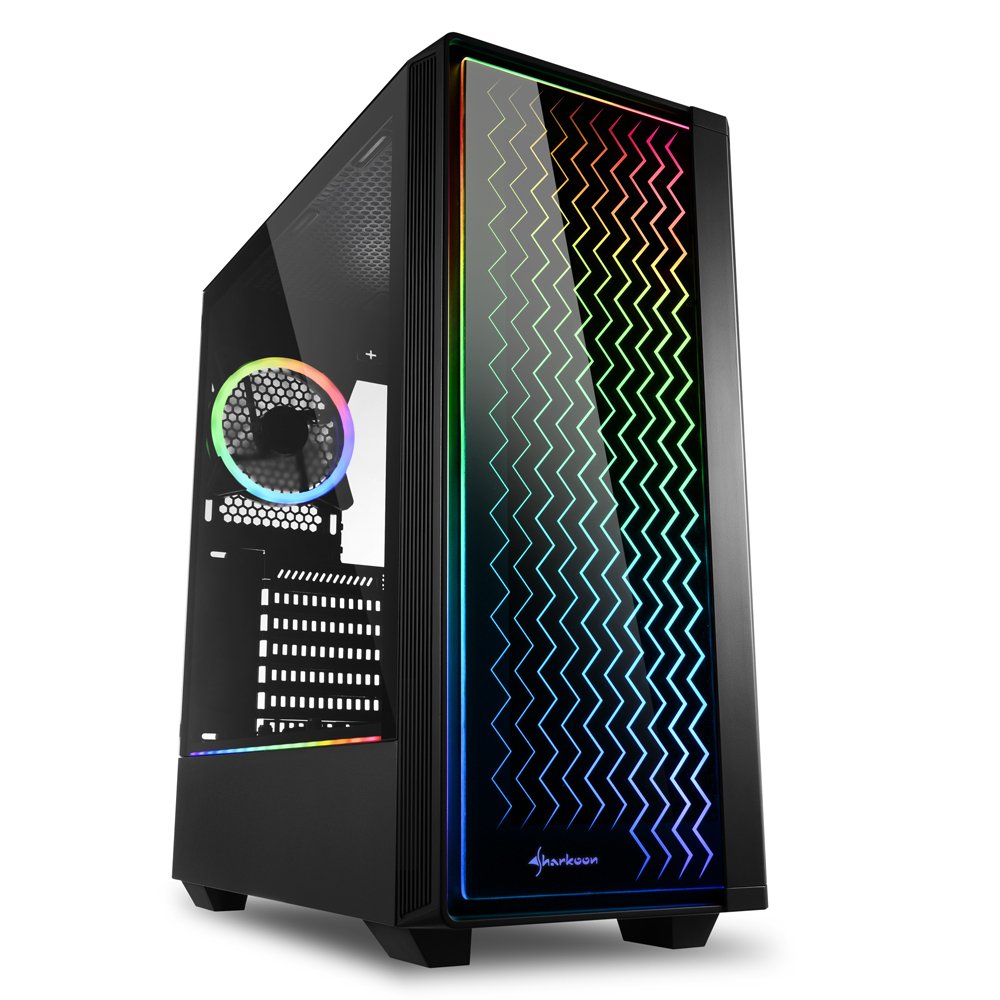 Caja Gaming Sharkoon Lit 200 Atx 2xusb3.0 Rgb Sin Fuente Negro