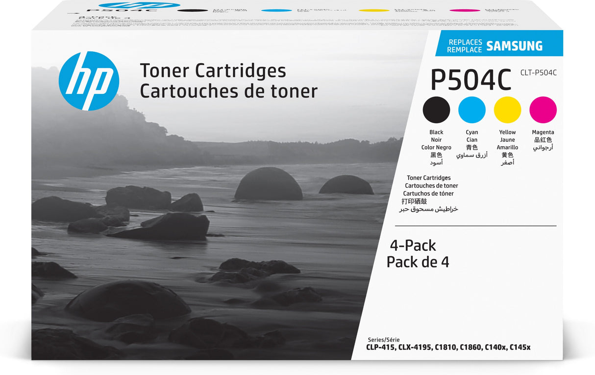 EAN 0191628444922 - Samsung CLT-P504C 4-pack Cyan/Magenta/Yellow/Black Original Toner Cartridge cartucho de tóner 4 pieza(s) imagen 1