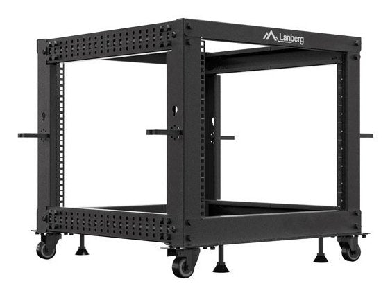 Armario Lanberg Abierto Rack 19" 9u 600x600 Ajustable Hasta 1100 Negro