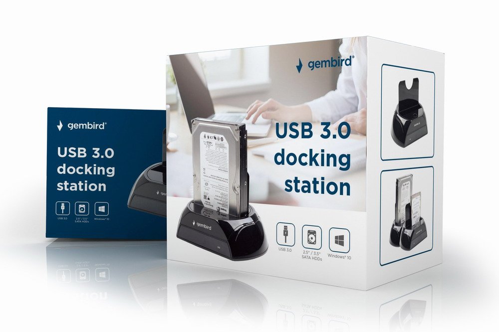 EAN 8716309084734 - Gembird HD32-U3S-2 base de conexión para disco duro Negro imagen 5