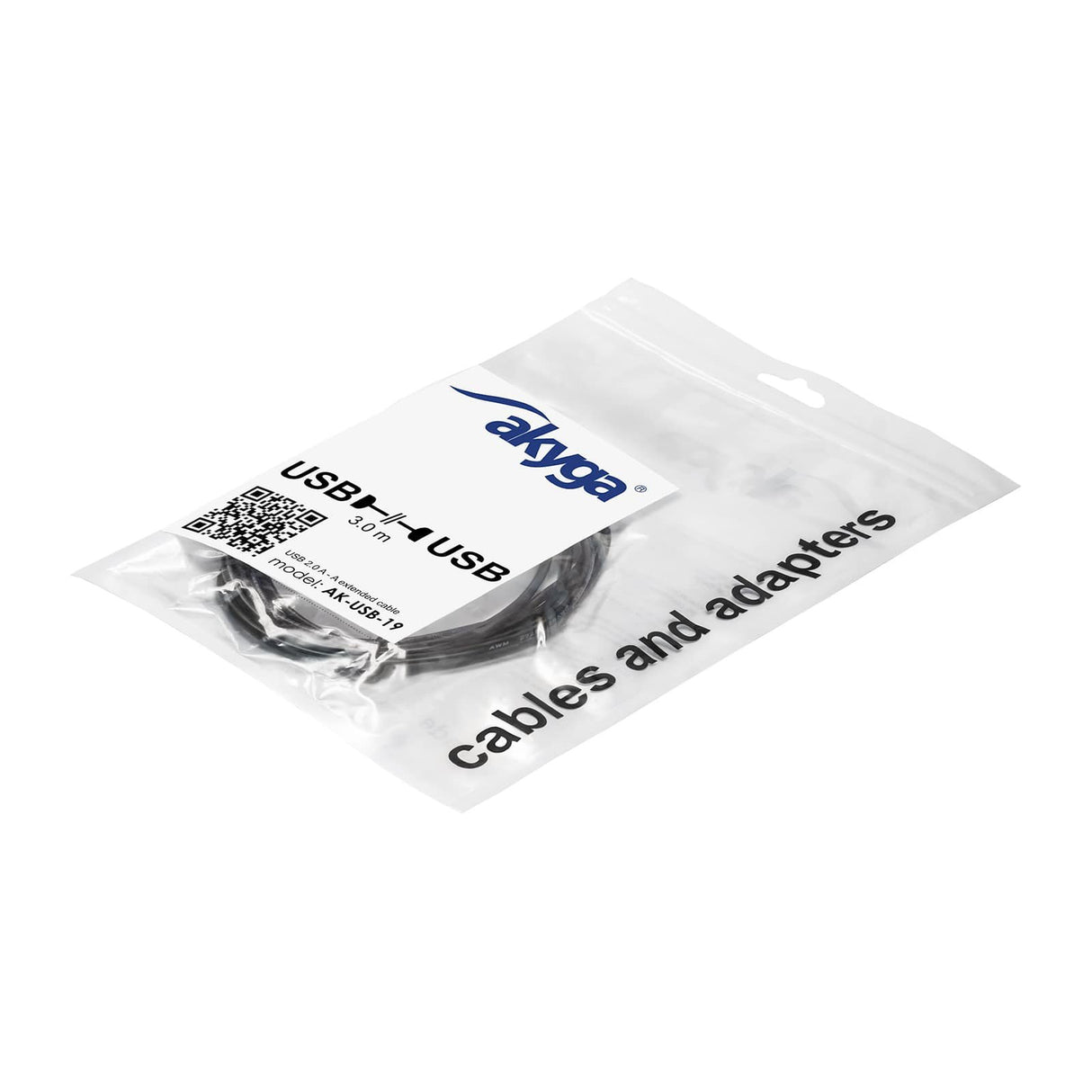EAN 5901720133366 - Akyga AK-USB-19 cable USB USB 2.0 3 m USB A Negro imagen 3