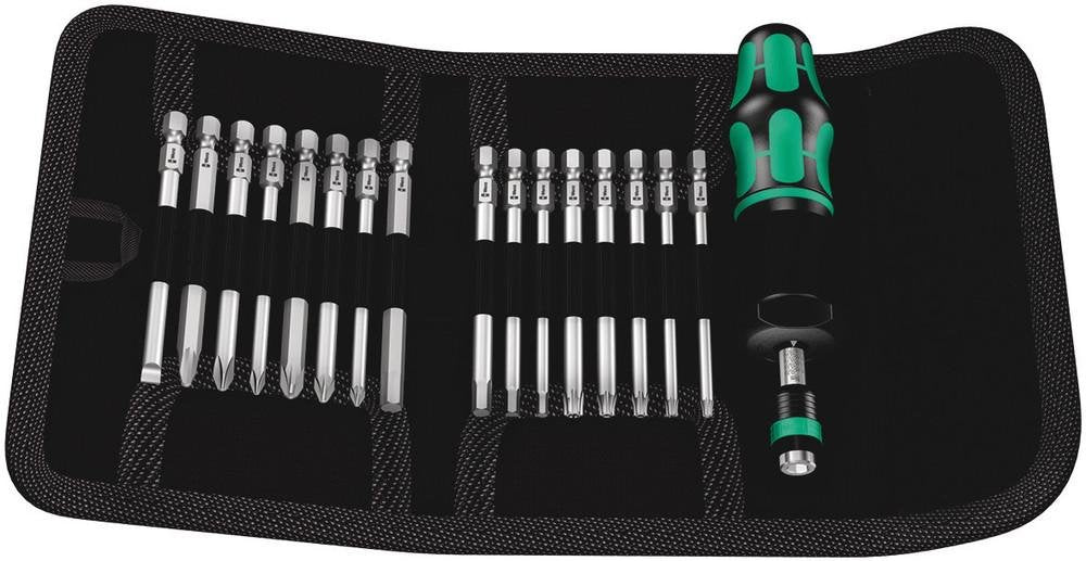 Wera 05059293001 Destornillador Múltiple Destornillador Estándar, Conjuntos De Bits Negro/Verde, De Plástico, Negro / Azul, Negro