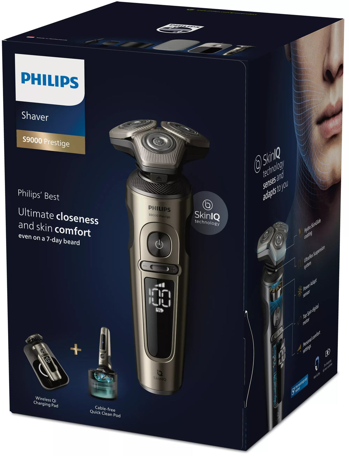 EAN 8720689004350 - Philips SP9883/36 afeitadora Máquina de afeitar de rotación Recortadora Gris imagen 3