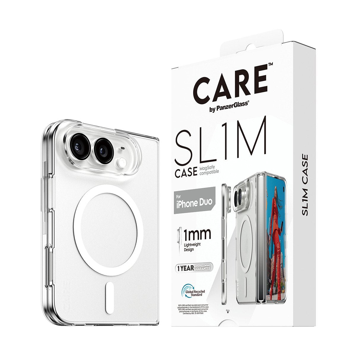 Care By Panzerglass Fashion Case Slim Pc Case Transparent Apple Iphone 2026 Fold