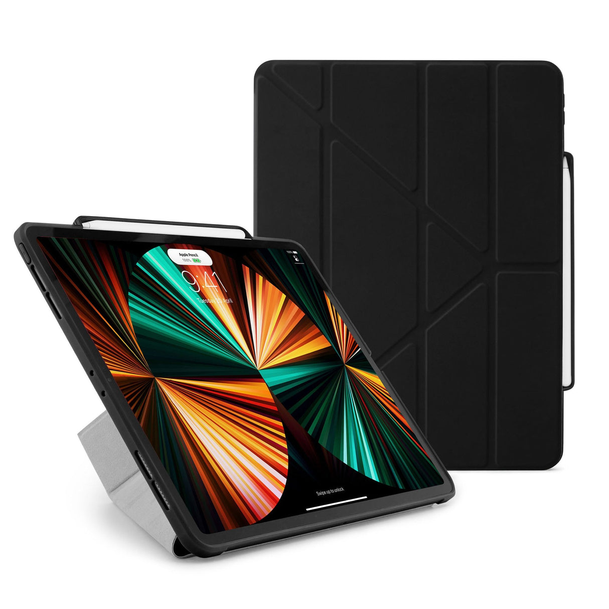 Pipetto Origami No3 Pencil Case Ipad Pro 12.9 (Gen 1-6) Black