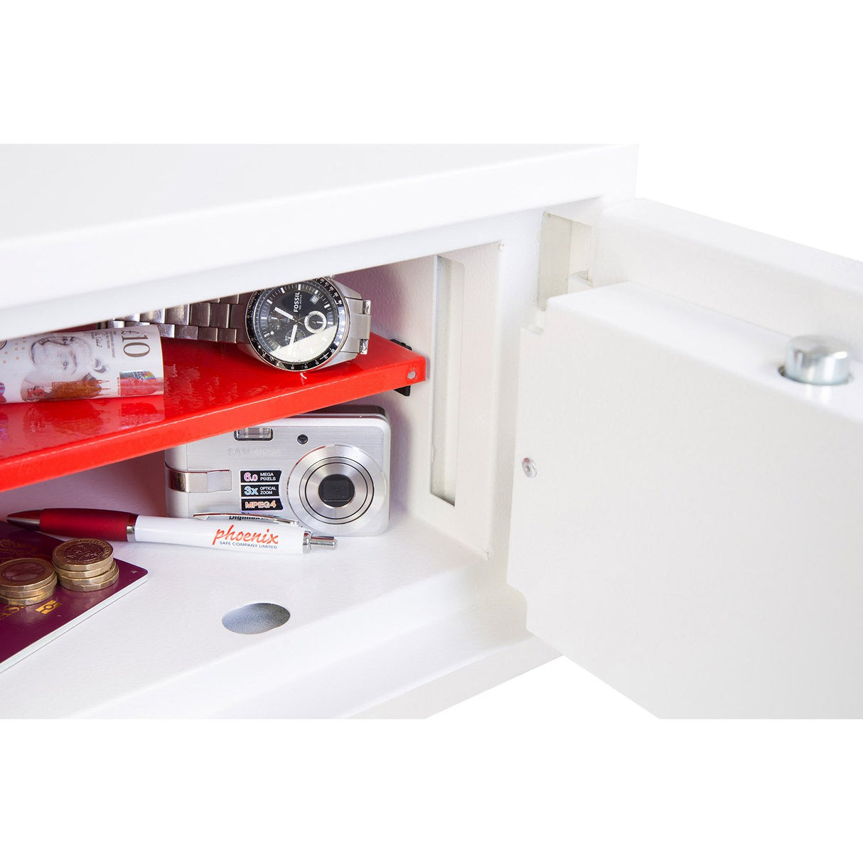EAN 5032548000124 - Phoenix Safe Co. SS1181E Caja fuerte de superficie 7 L Acero Blanco imagen 4