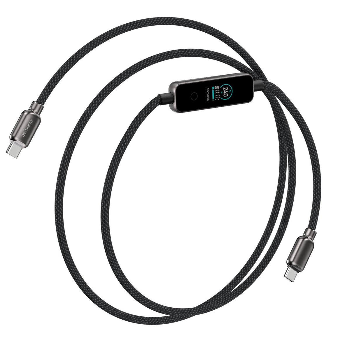 4smarts Usb-C Cable Screencord 240w 1,2m, Negro